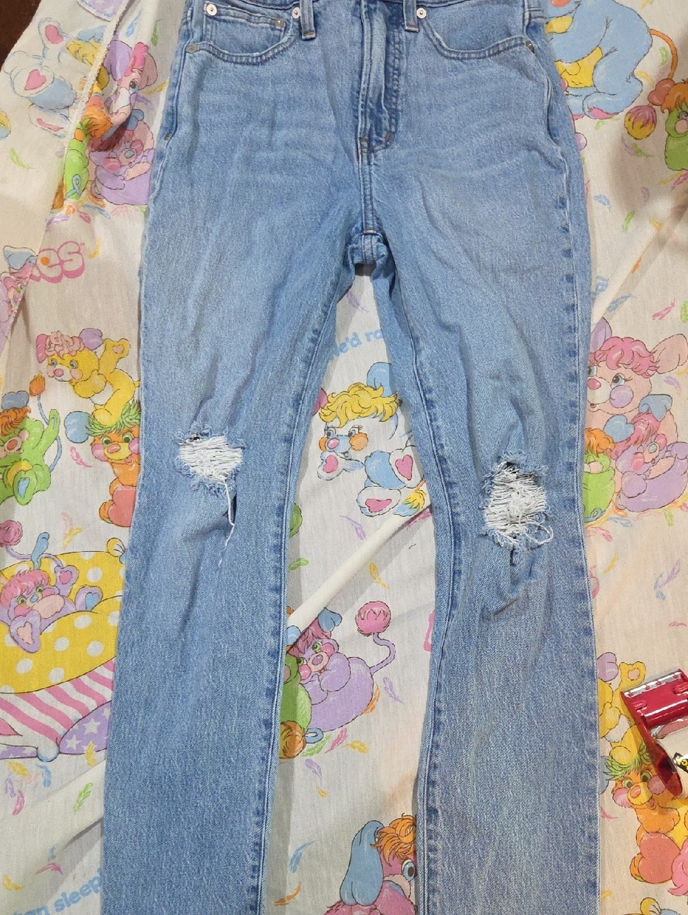 Madewell Light Blue Straight-Leg Distressed Jeans Vintage Jean 25